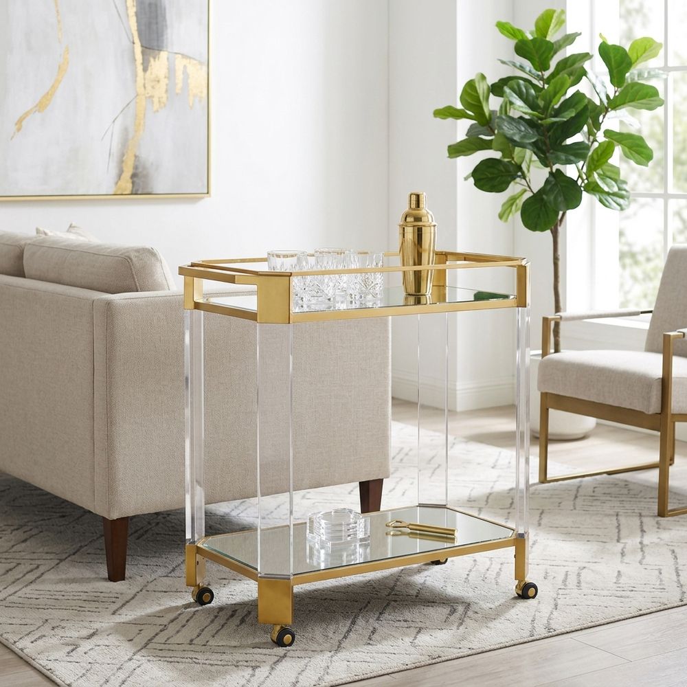 JUNEMORE CLEAR BAR CART 32 (IN)