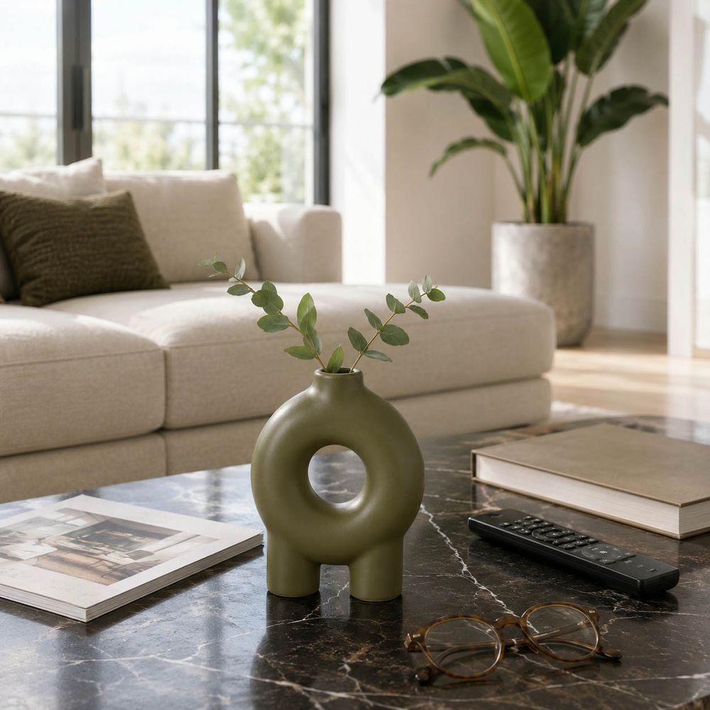 DOYLEBURN GREEN VASE 7 (IN)