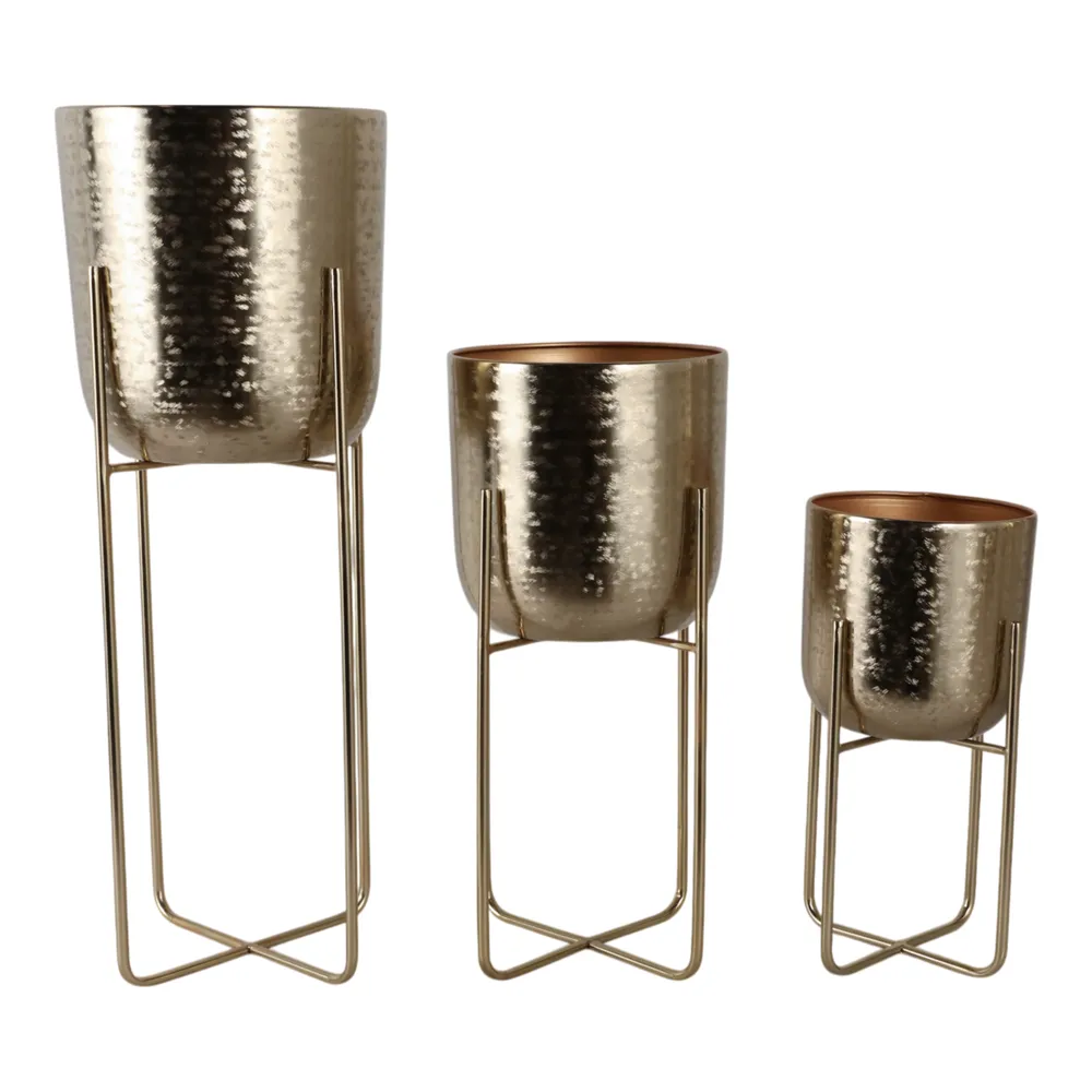 SKYECROSS SET OF 3 GOLD PLANTER 27 (IN)