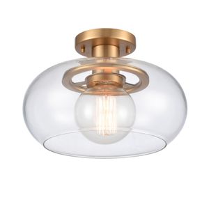 Clement 13'' Wide 1-Light Semi Flush Mount - Brushed Gold 3