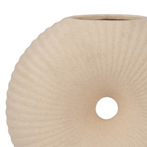 CER, 7" DONUT HOLE VASE, COTTON 6