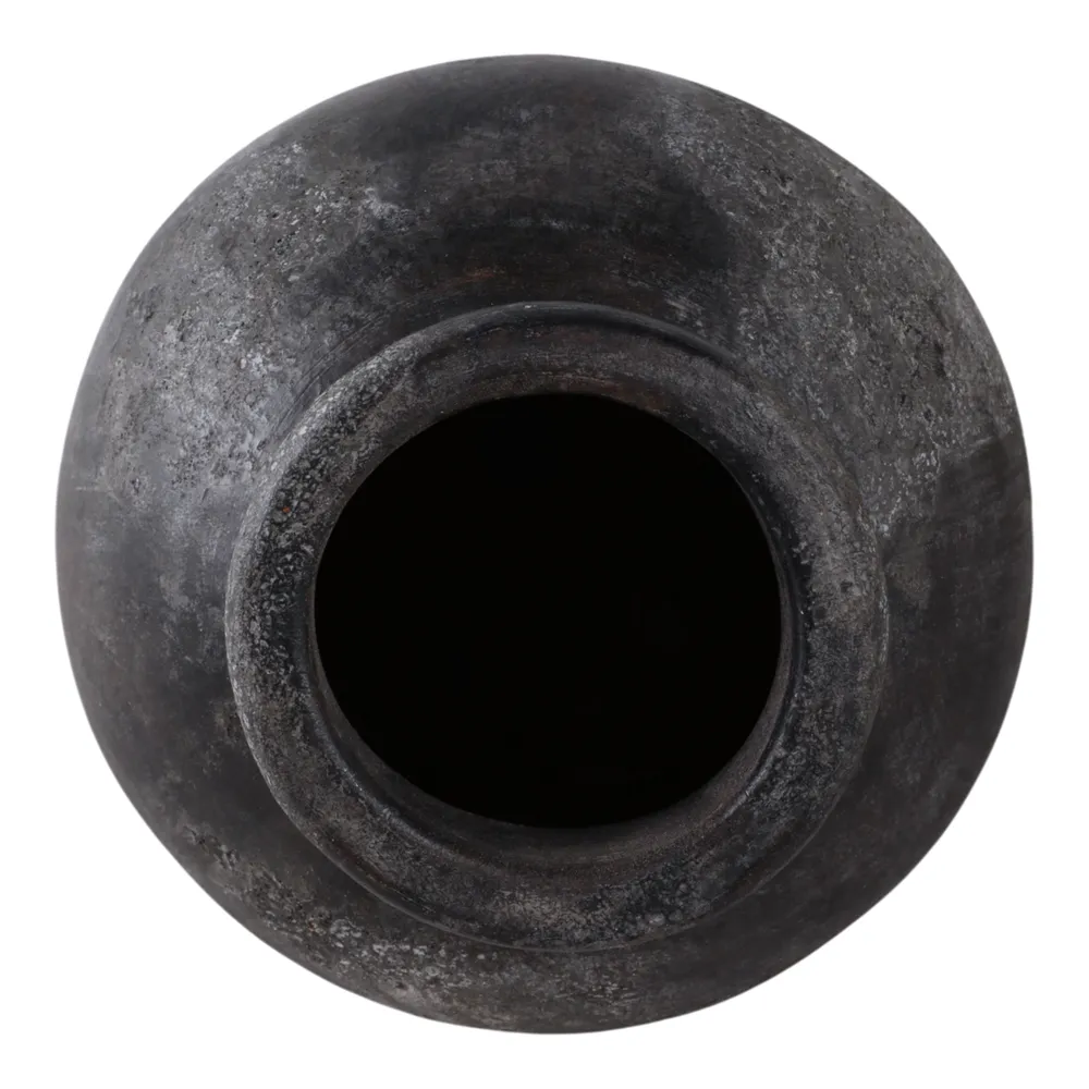 DUNCANRUN BLACK VASE 12 (IN)