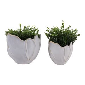 DRYDENRUN SET OF 2 IVORY PLANTER 7 (IN) 3