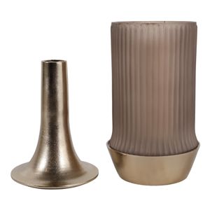 FORDFORD GRAY GLASS VASE 20 (IN) 3