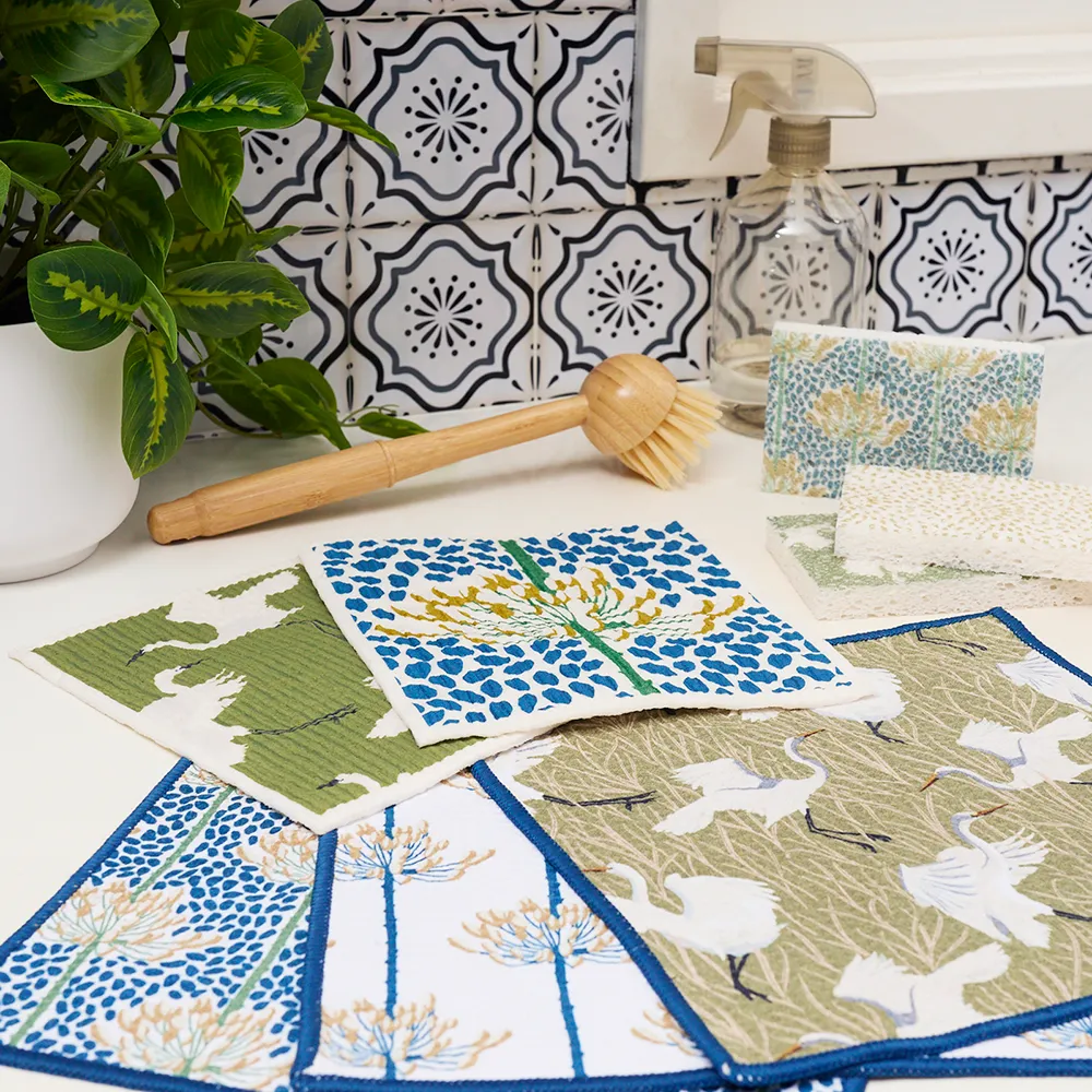 Egret & Reed blu Eco Sponge Cloths (Set of 2)
