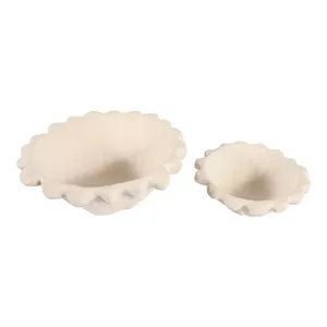GLASTONRIDGE SET OF 2 IVORY BOWLS 6 (IN) 3