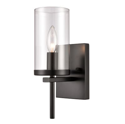 Oakland 12'' High 1-Light Vanity Light - Black
