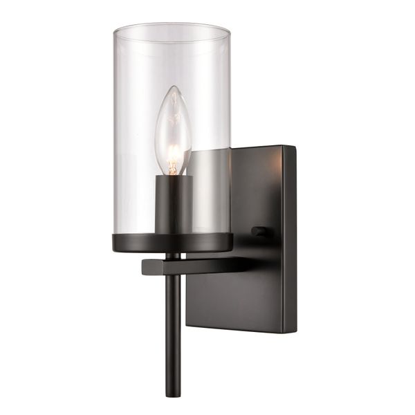Oakland 12'' High 1-Light Vanity Light - Black