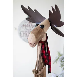 Recycled Wood and Iron Moose 2