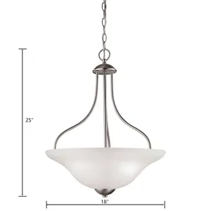 Conway 18'' Wide 3-Light Pendant - Brushed Nickel 2