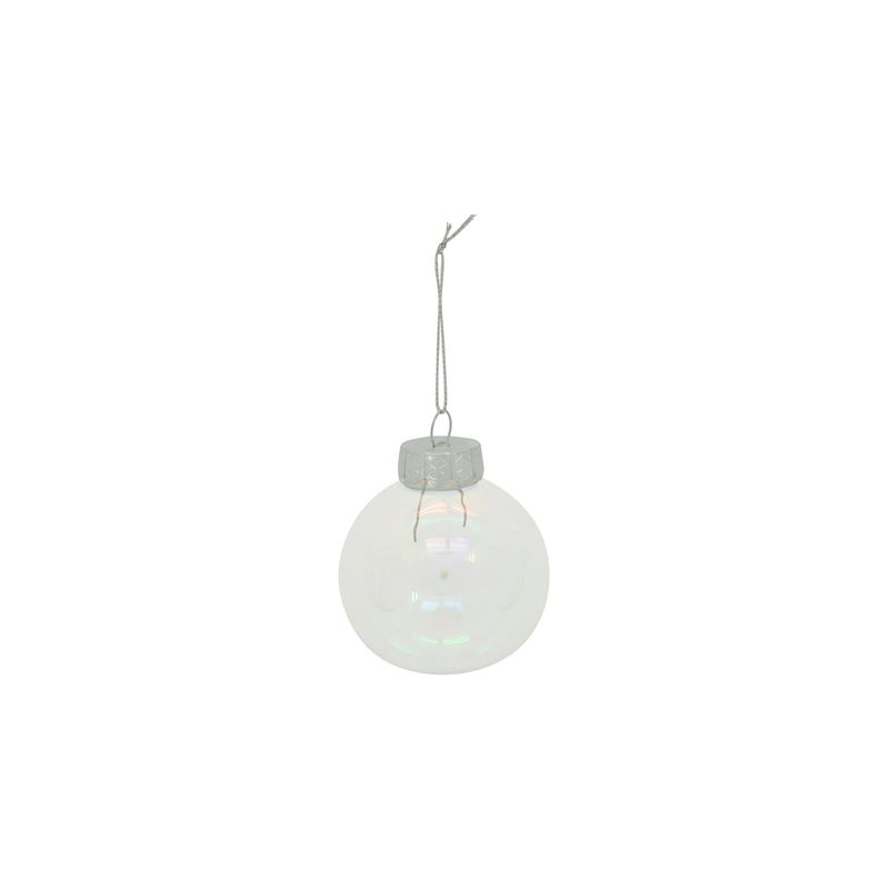 70mm Boxed Ball Ornament Set - Iridescent