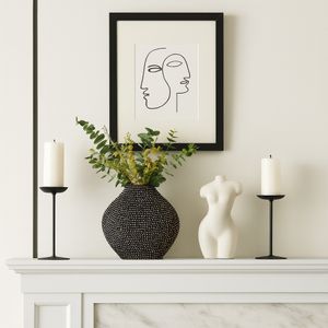 KEATONOAK BLACK VASE 16 (IN) 12