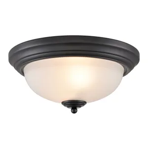 Helena 13'' Wide 2-Light Flush Mount - Black 1