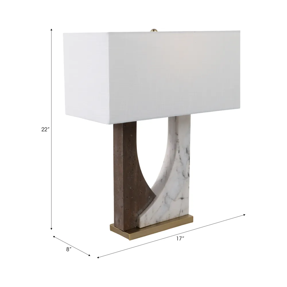 CASEYSTONE WHITE LAMP 23 (IN)
