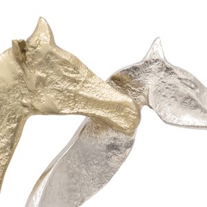 METAL, 26" GIRAFFE SISTERS, SILVER/GOLD 6