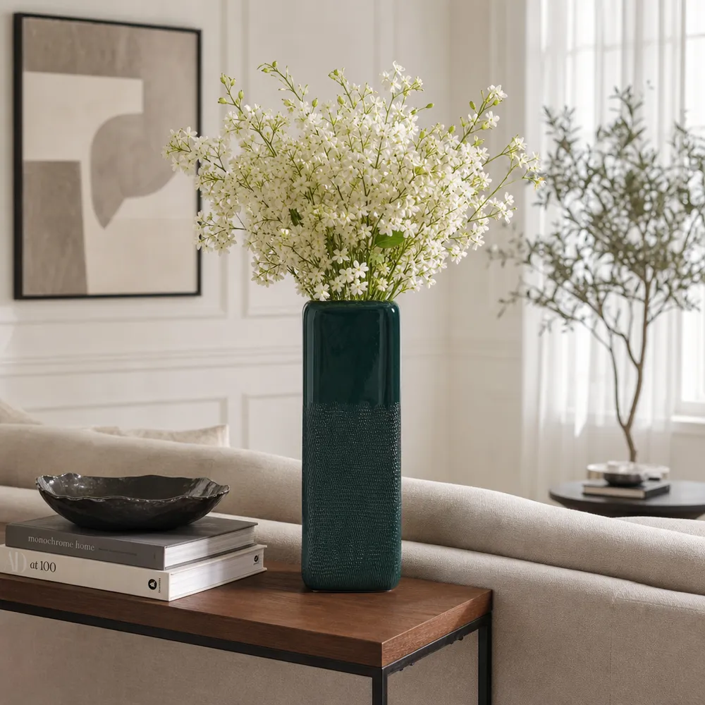 BECKHAVEN GREEN VASE 18 (IN)