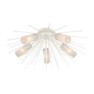 Sea Urchin 32'' Wide 5-Light Semi Flush Mount - White Coral 3