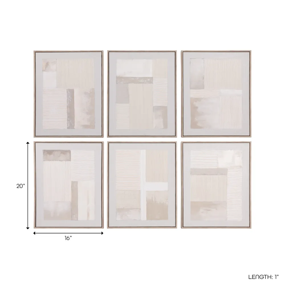 GENTRYOAK SET OF 6 TAN ART 20 (IN)