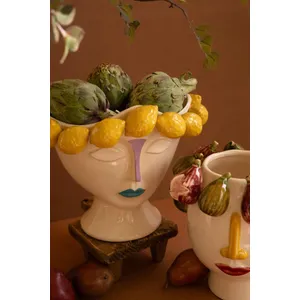 Ceramic Head Vase with Lemons 4