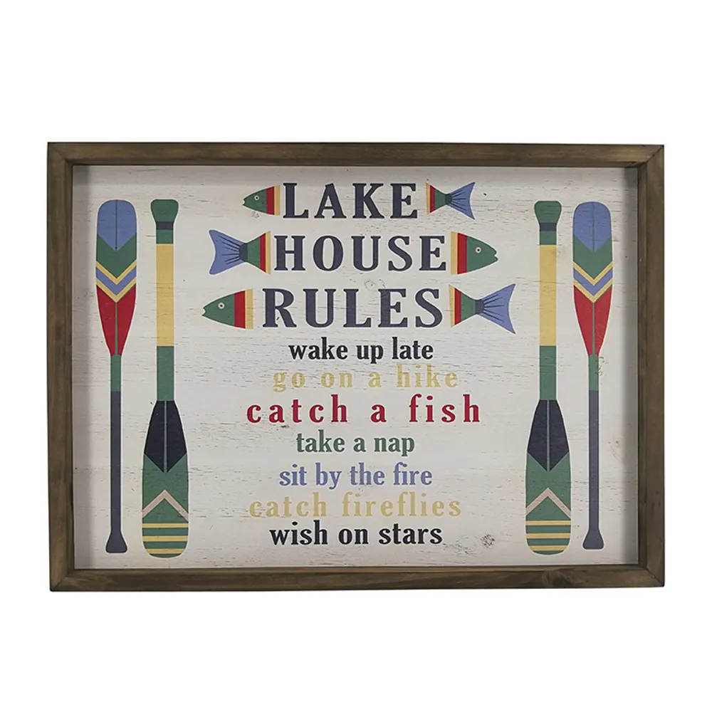 20" LAKE HOUSE RULES SIGN