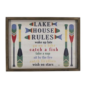 20" LAKE HOUSE RULES SIGN 1