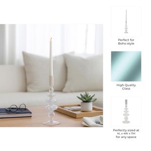 ELLENLAND CLEAR CANDLE HOLDER 11 (IN) 8