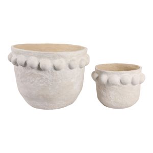 CASTONBURN SET OF 2 WHITE PLANTER 16 (IN) 4