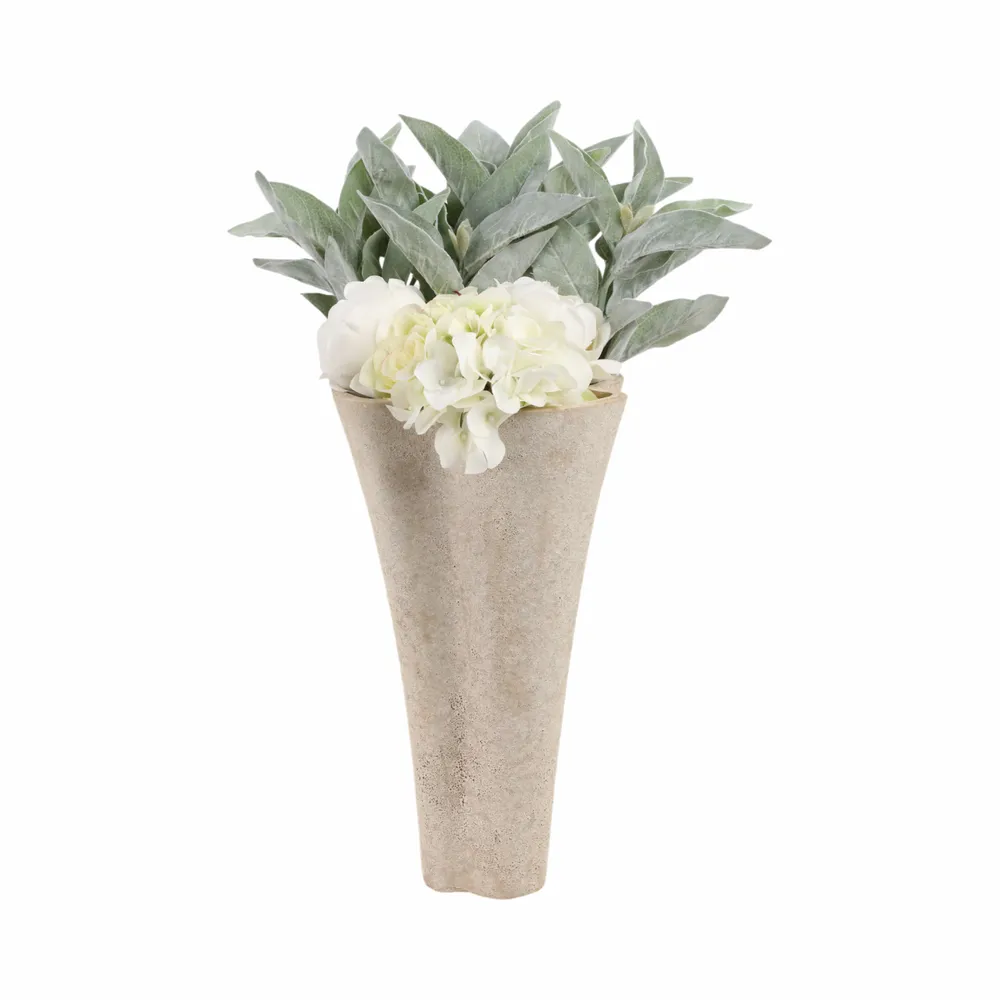 ENSLEYMILL TAUPE VASE 16 (IN)