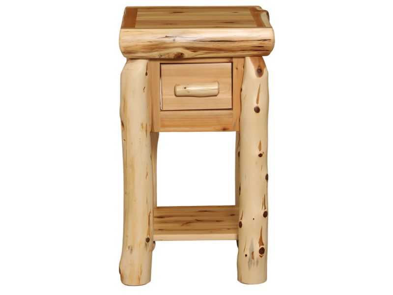 Cedar Mini One Drawer Nightstand - Coffee 3