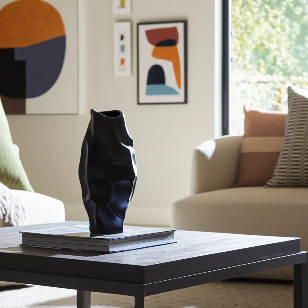 ELWYNSIDE BLACK VASE 16 (IN)