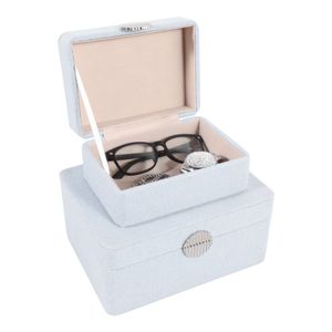 EVERTONPORT SET OF 2 BLUE BOXES 4 (IN) 3