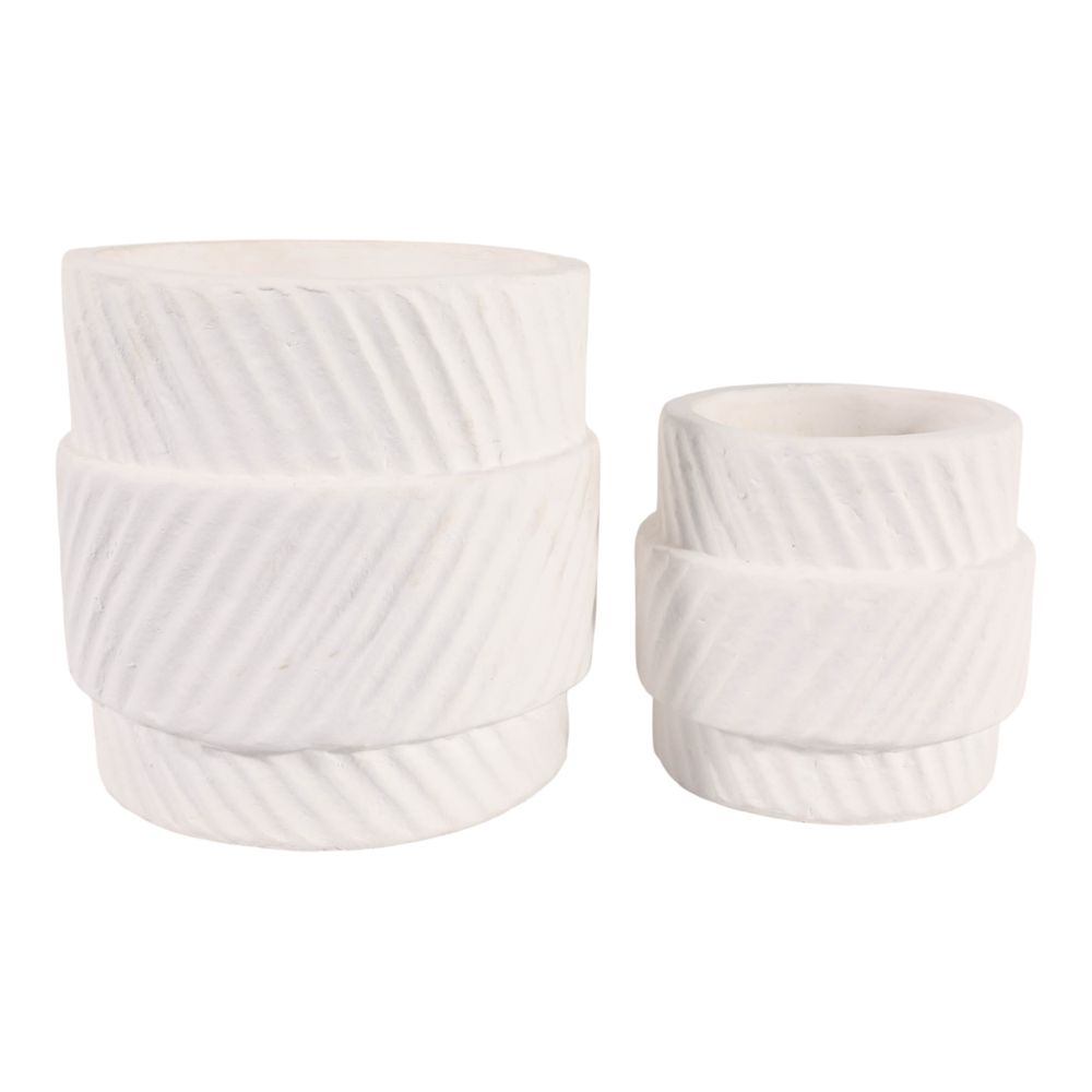 COLVINWICK SET OF 2 WHITE PLANTER 10 (IN)
