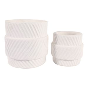 COLVINWICK SET OF 2 WHITE PLANTER 10 (IN) 1
