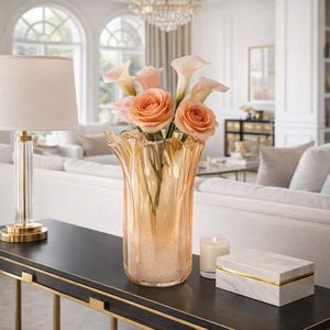 DAXTONROSE TAN GLASS VASE 13 (IN) 2