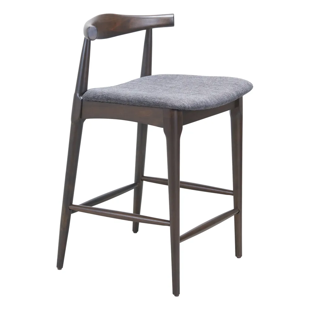 Tuzka Counter Stool Gray & Espresso