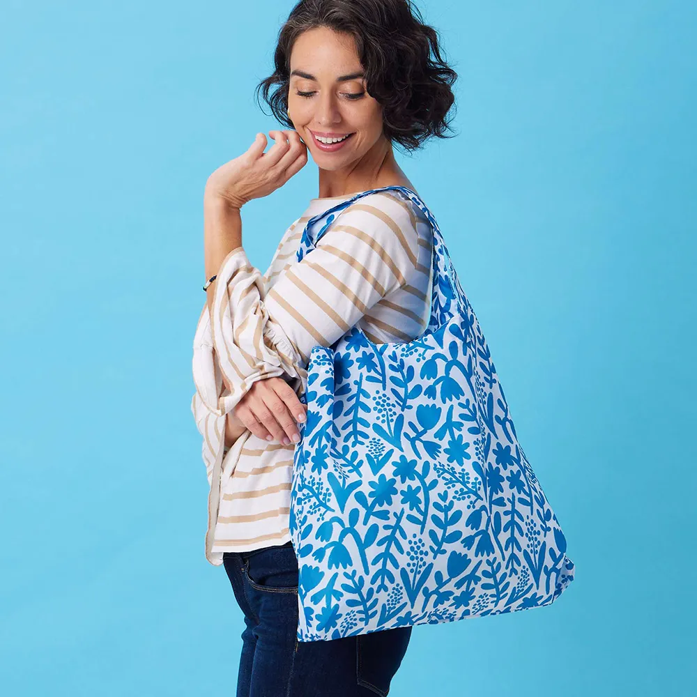 Botanical blu Reusable Shopping Bag