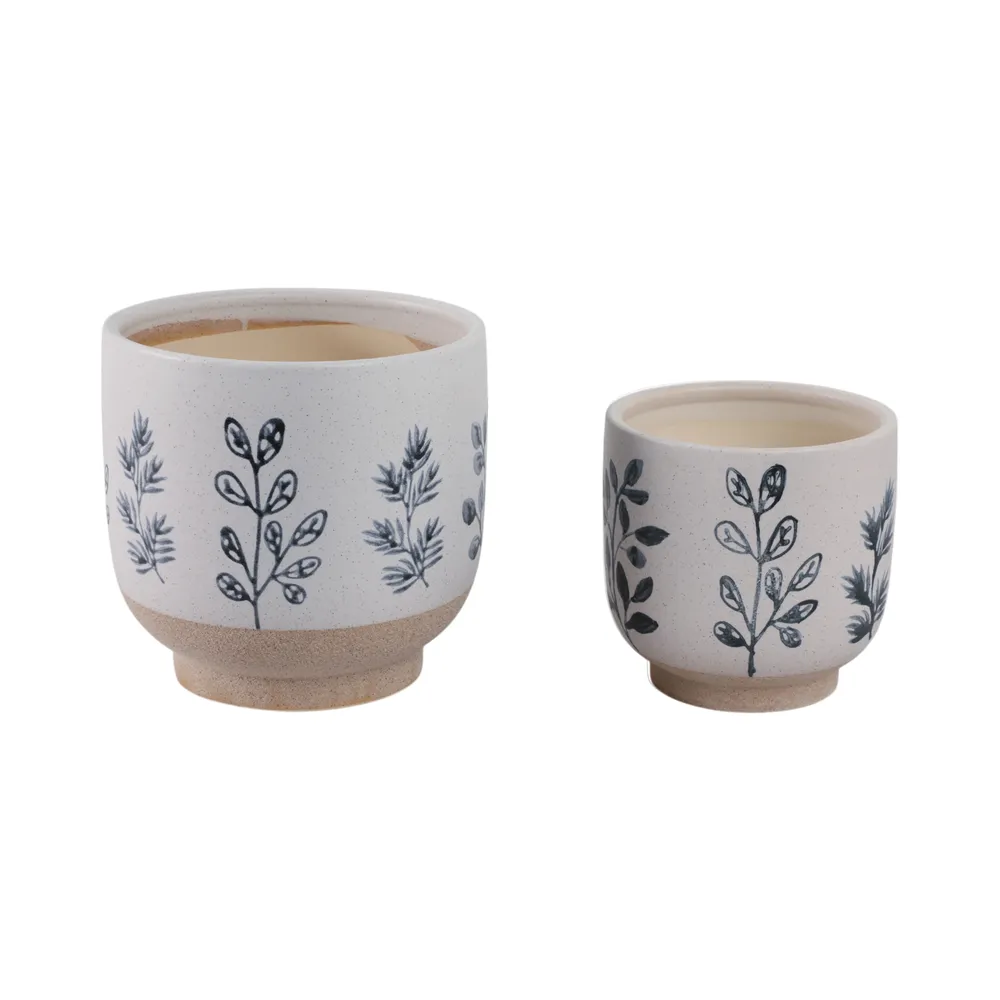 DRYDENBROOK SET OF 2 BLUE PLANTER 8 (IN)