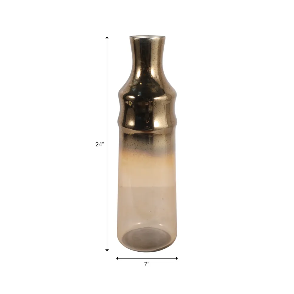 LONDONOAK BROWN GLASS VASE 24 (IN)