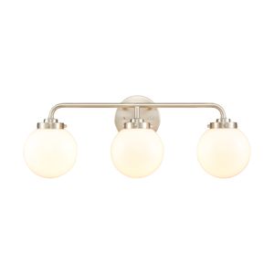 Fairbanks 22.75'' Wide 3-Light Vanity Light - Brushed Nickel and Opal 1