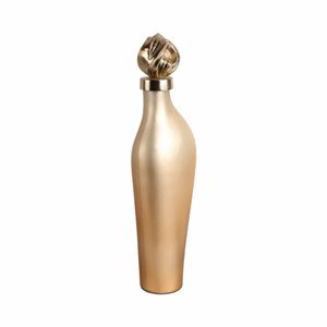 BAKERSHAW GOLD GLASS VASE 18 (IN) 3