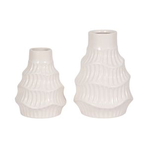 WELDONBEACH WHITE VASE 8 (IN) 8