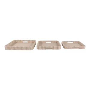 GARTONWELL SET OF 3 BROWN TRAY 3 (IN) 1