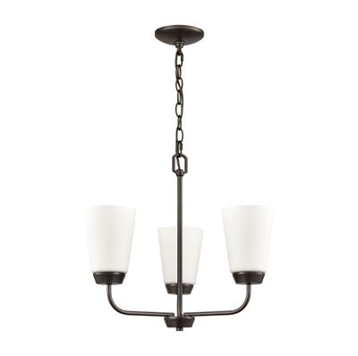 Winslow 19″ Wide 3-Light Chandelier - Oil Rubbed Bronze