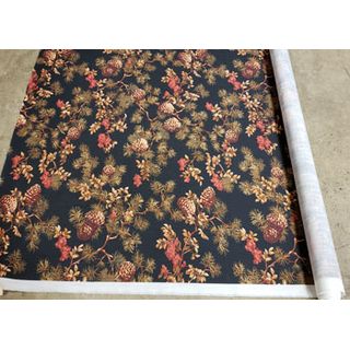 Vintage Pines-Black, Grade 20 - Fabric by the yard