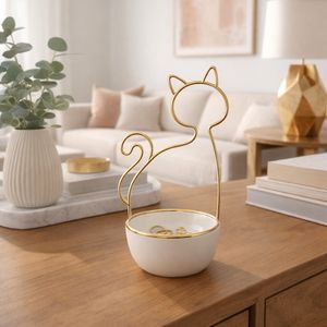 COVETON WHITE TRINKET TRAY 10 (IN) 2