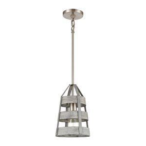 Brigantine 7'' Wide 1-Light Mini Pendant - Weathered Driftwood 2