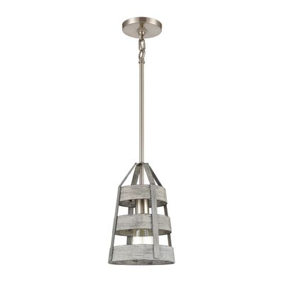 Brigantine 7″ Wide 1-Light Mini Pendant - Weathered Driftwood
