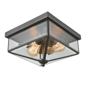 Lankford 10'' Wide 2-Light Outdoor Flush Mount - Oil Rubbed Bronze 1