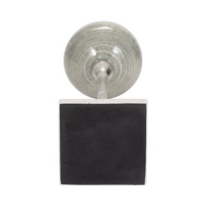 GLASS, 17" VOTIVE HOLDER W MARBLE STAND, SAGE/SILV 7