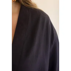 Short Kimono with Front Pockets / Midnight 4